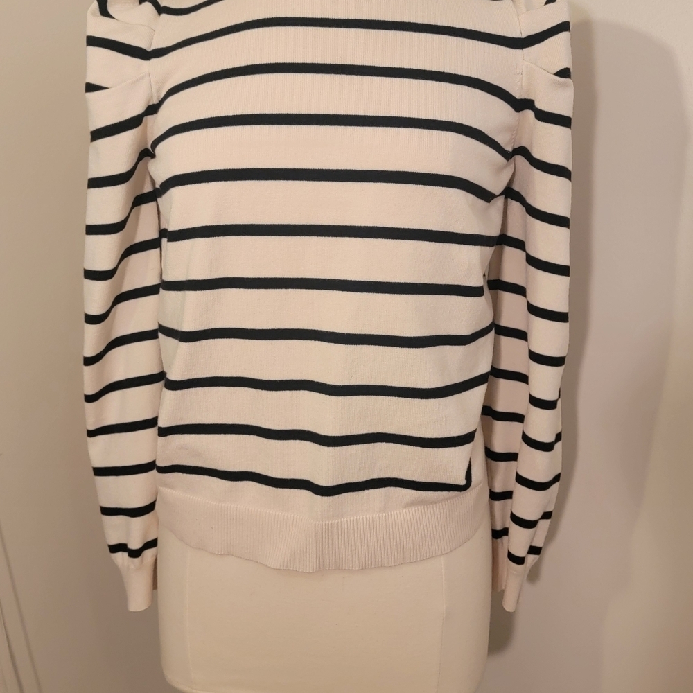 Striped Women's Sweater - Black and White